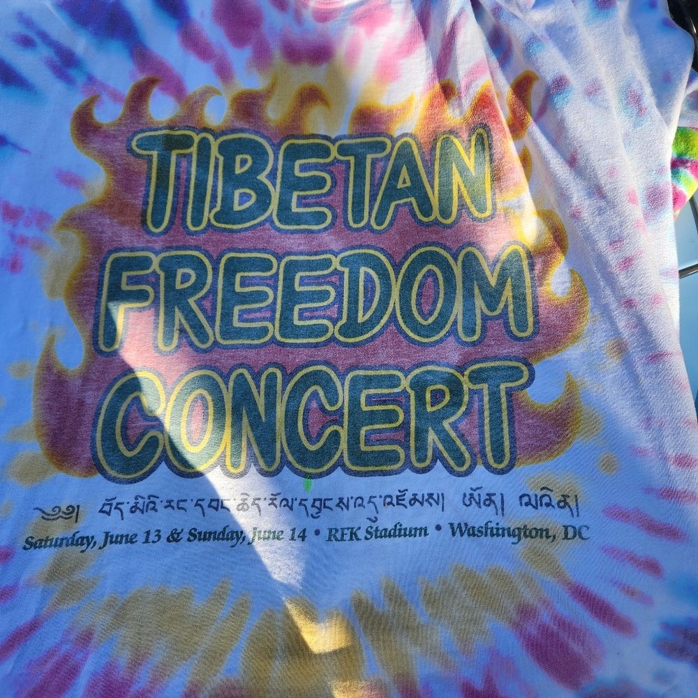 Tibetan Freedom Concert Tshirt RFK tie dye
